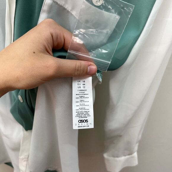 ASOS design color block button down shirt - Picture 3 of 4